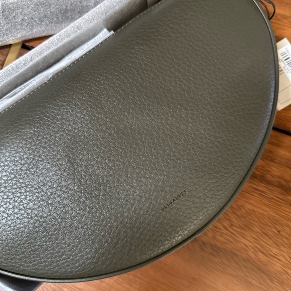 ALL SAINTS / Half Moon Leather Crossbody Bag - Picture 10 of 12